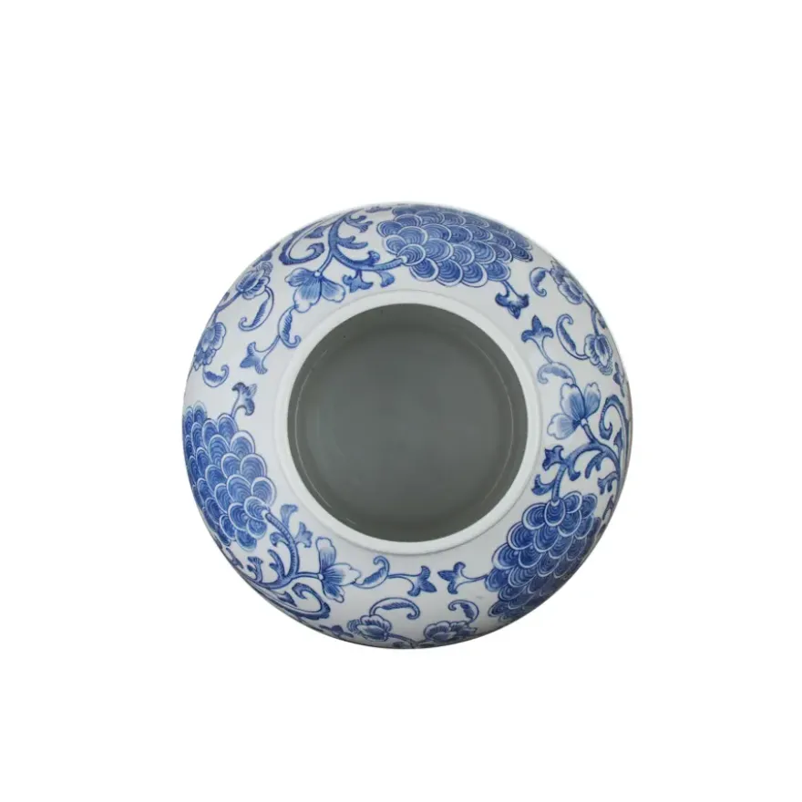 Keramieken vaas wit blauw 26x26x25,5cm