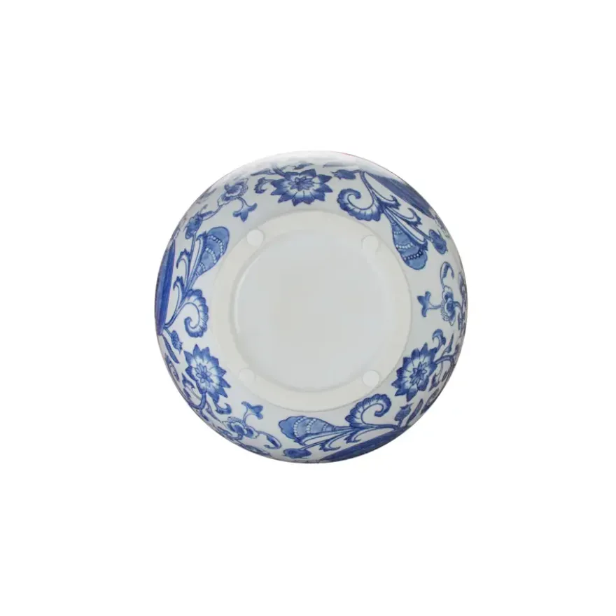 Keramieken vaas wit blauw 26x26x25,5cm