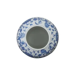 Keramieken vaas wit blauw 30x30x33cm