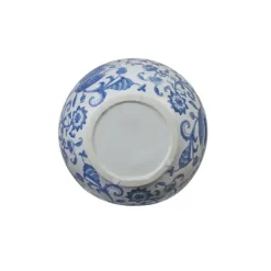 Keramieken vaas wit blauw 30x30x33cm