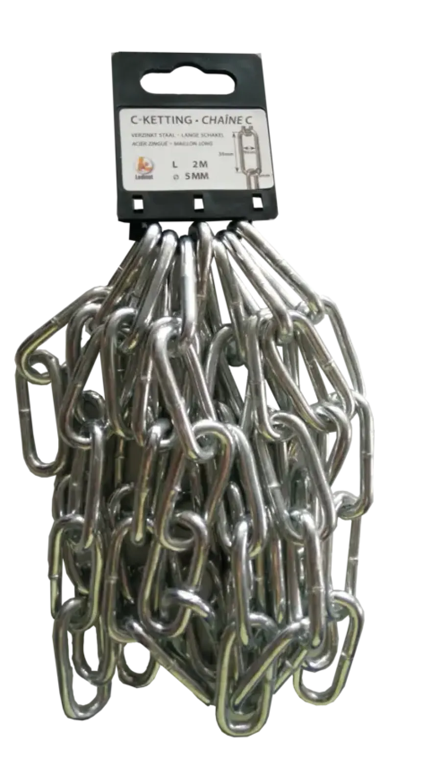Ketting gesmeed korte schakel 2 meter