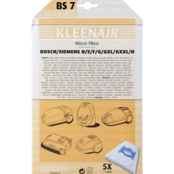 Kleenair stofzuigerzak Bosch/Siemens BS-7 5 stuks + 1 filter