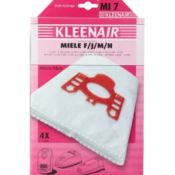 Kleenair Stofzuigerzak Miele F/J/M/H MI 7 4 stuks + 1 filter