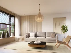Kleurstaal lattenwand Decowall Acoustic ton sur ton natuur eiken 25x30cm