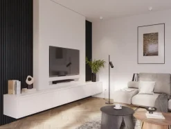 Kleurstaal lattenwand Decowall Acoustic lava eiken 25x30cm