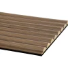 Kleurstaal lattenwand Decowall Acoustic Curve walnoot 25x30cm