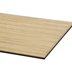 Kleurstaal lattenwand Decowall Acoustic Curve naturel eiken 25x30cm