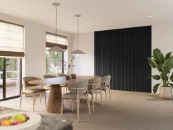 Kleurstaal lattenwand Decowall Advanced walnoot 25x30cm