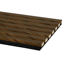 Kleurstaal lattenwand Decowall Acoustic walnoot 25x30cm