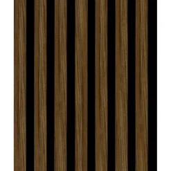 Kleurstaal lattenwand Decowall Acoustic walnoot 25x30cm