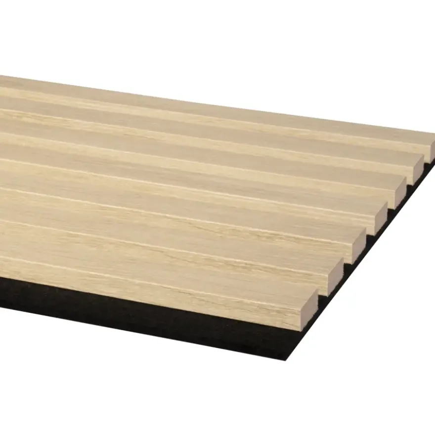 Kleurstaal lattenwand Decowall Acoustic natuur eiken 25x30cm