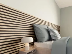 Kleurstaal lattenwand Decowall Acoustic natuur eiken 25x30cm