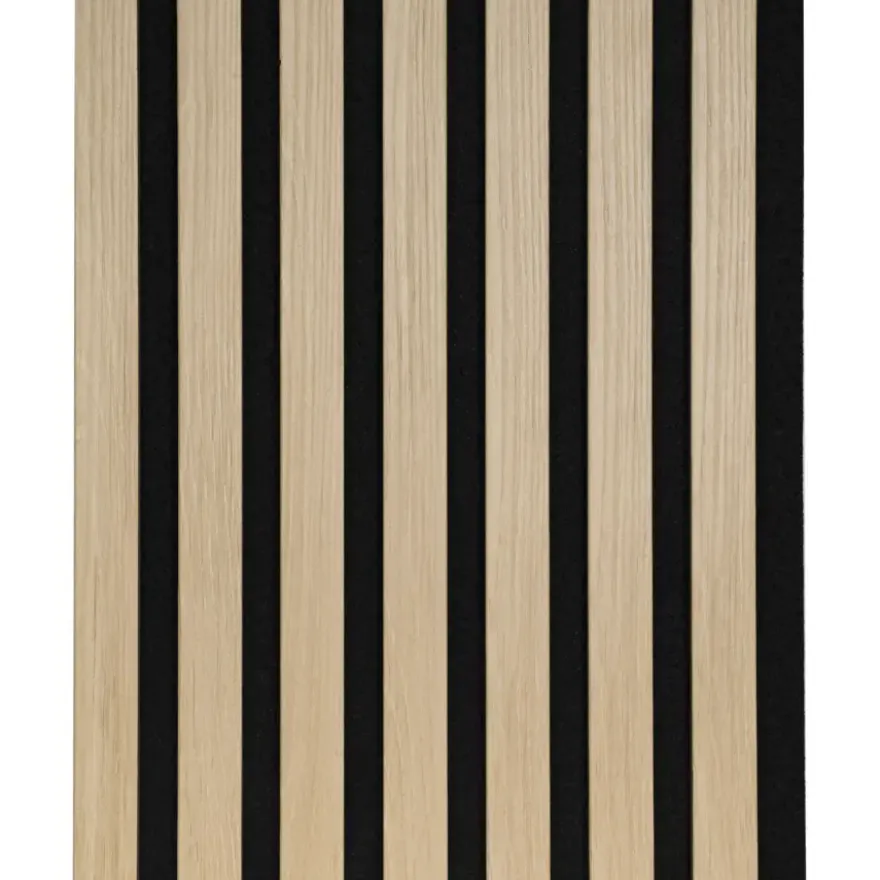 Kleurstaal lattenwand Decowall Acoustic natuur eiken 25x30cm