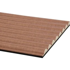 Kleurstaal lattenwand Decowall Acoustic Curve terra 25x30cm