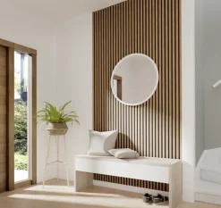 Kleurstaal lattenwand Decowall Acoustic brons eiken 25x30cm