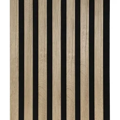 Kleurstaal lattenwand Decowall Acoustic vergrijsd eiken 25x30cm