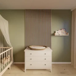 Kleurstaal lattenwand Decowall Acoustic vergrijsd eiken 25x30cm