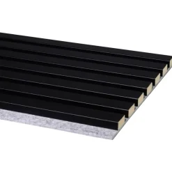 Kleurstaal lattenwand Decowall Acoustic zwart 25x30cm