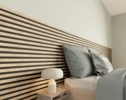 Kleurstaal lattenwand Decowall Acoustic eiken 25x30cm