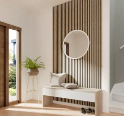 Kleurstaal lattenwand Decowall Acoustic eiken 25x30cm