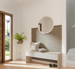Kleurstaal lattenwand Decowall Acoustic eiken 25x30cm