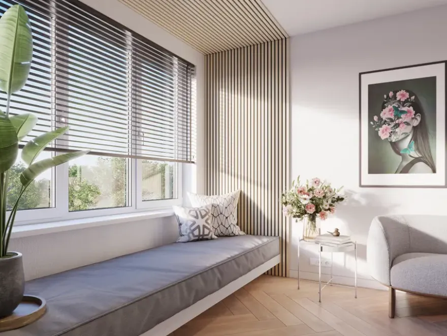 Kleurstaal lattenwand Decowall Acoustic eiken 25x30cm