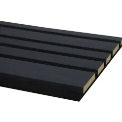 Kleurstaal lattenwand Decowall Acoustic Blend lava eiken 25x30cm