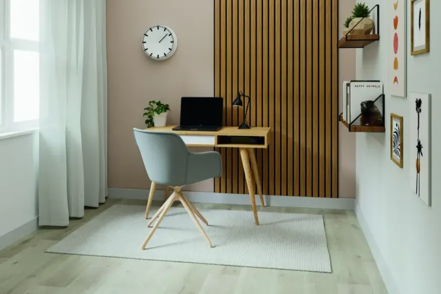 Kleurstaal lattenwand Decowall Essential brons eiken 25x30cm