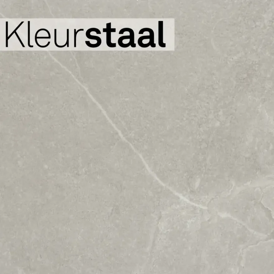 Kleurstaal Lundia click PVC Stoer Alvor lichtgrijs steenlook