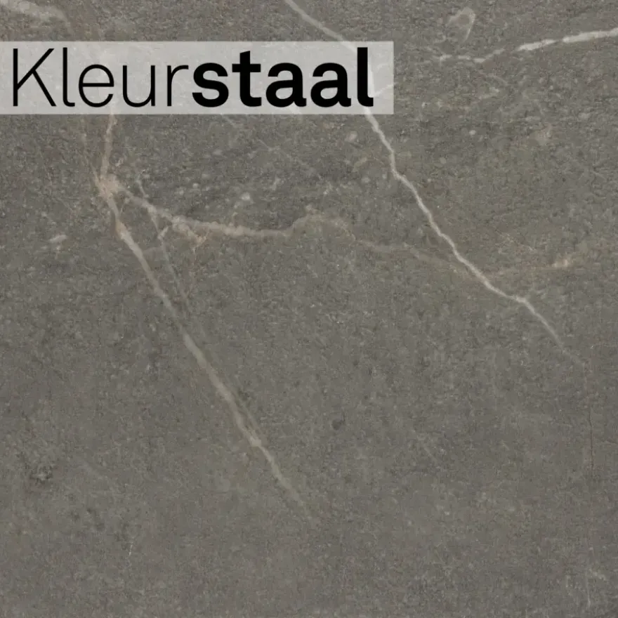 Kleurstaal Lundia click PVC Stoer Arne donkergrijs steenlook