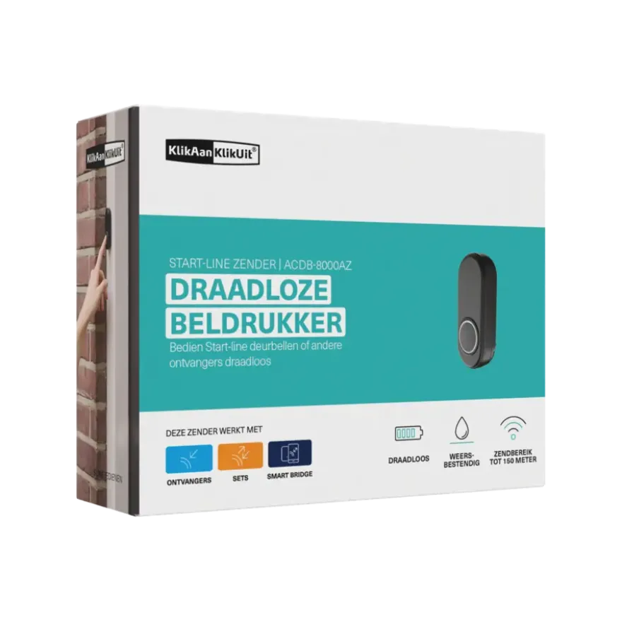 KlikAanKlikUit Draadloze drukknop ACDB-8000A Zwart