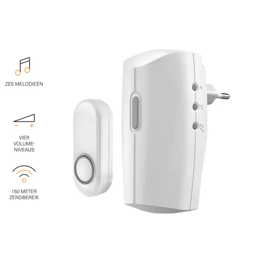 KlikAanKlikUit Plug-in draadloze deurbelset ACDB-8000AC