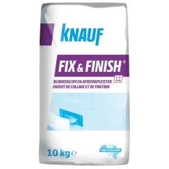 Knauf Fix & Finish blokkenlijm en afwerkpleister 10 kg