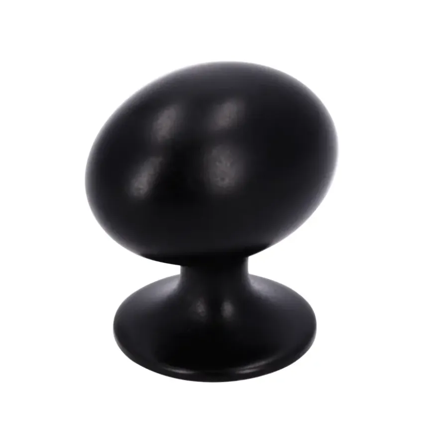 Knop Amber zwart 20mm