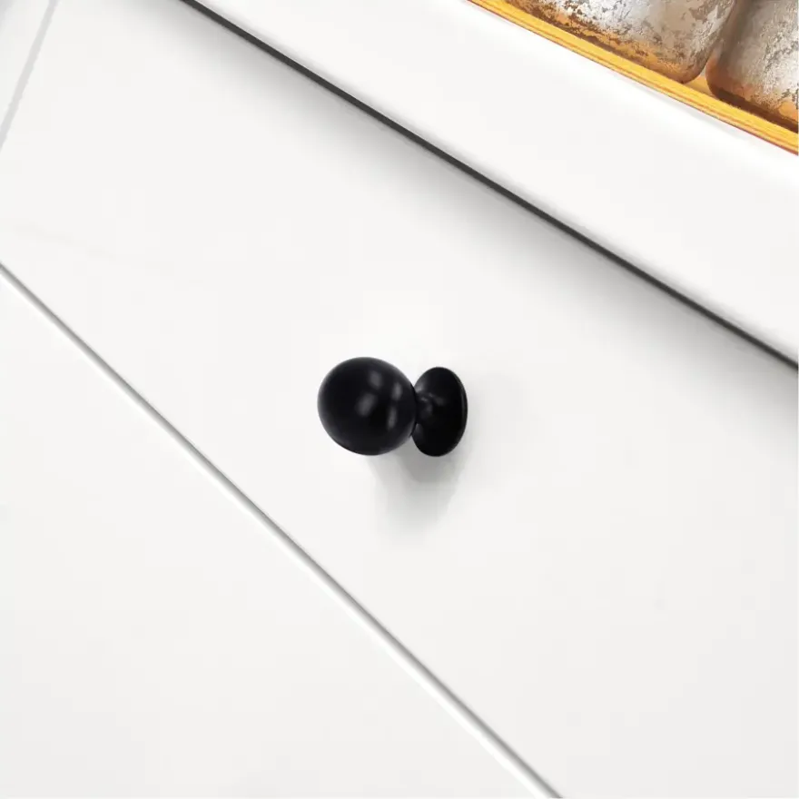 Knop Amber zwart 20mm