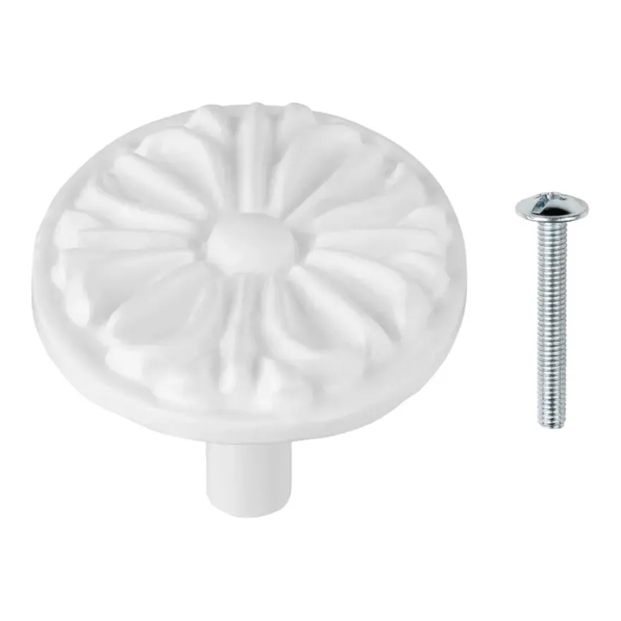 Knop Elian wit 38mm