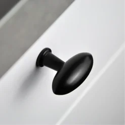 Knop Fleur zwart 38mm