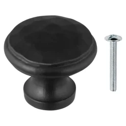 Knop Hamerslag zwart 31mm