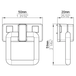 Knop Jasmin zwart 32mm