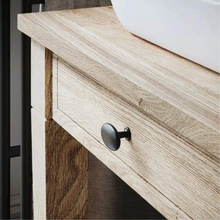 Knop Jort zwart 64mm
