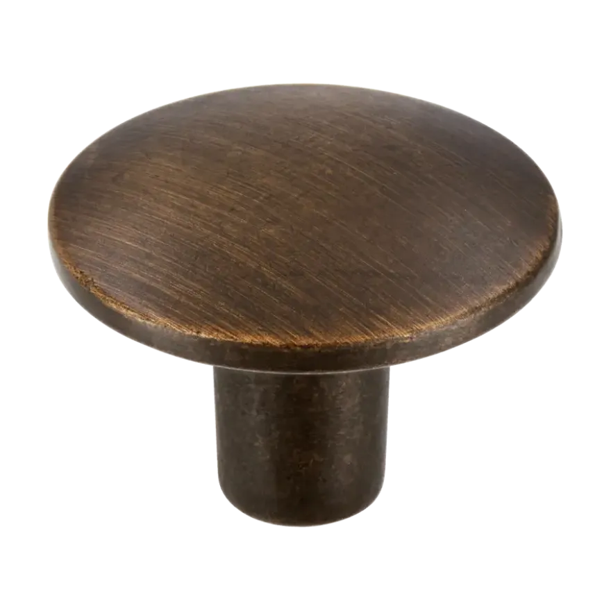 Knop Kaylee messing gezwart 30mm