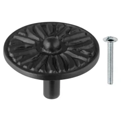 Knop Lyam zwart 45mm