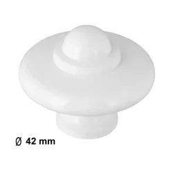 Knop Lydia wit 42 mm