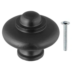 Knop Lydia zwart 42mm