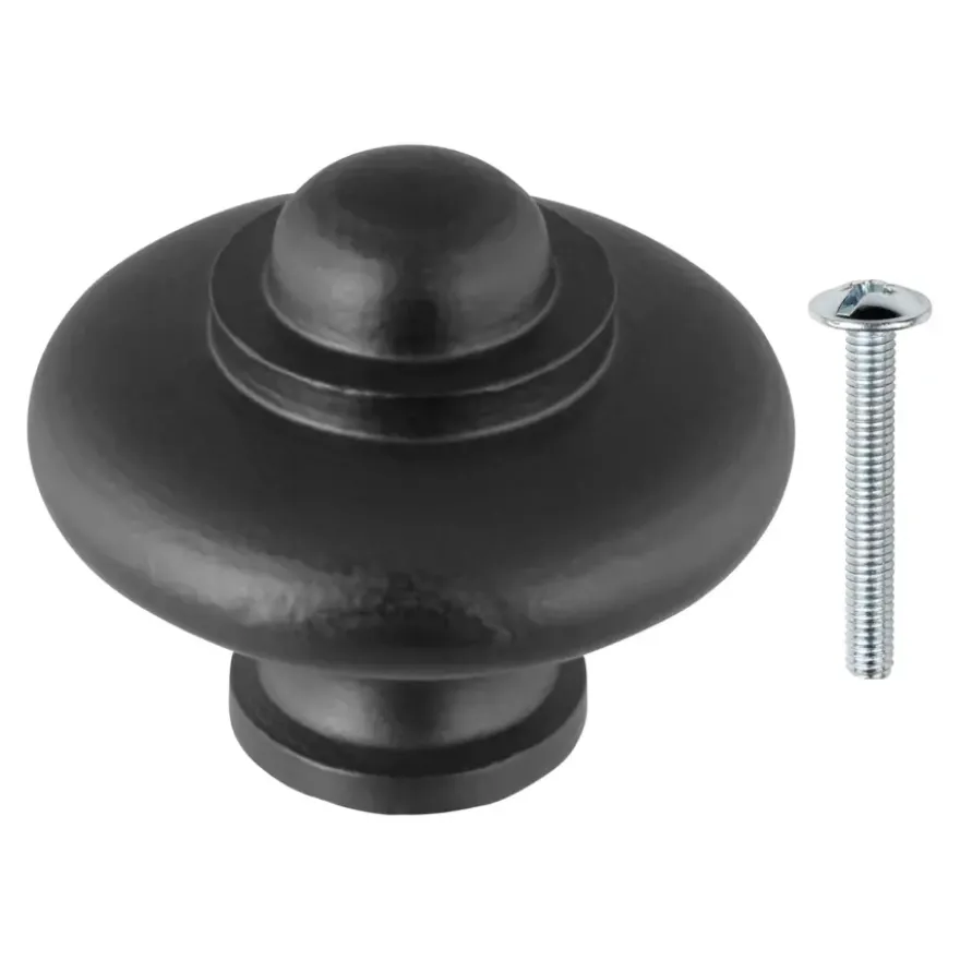Knop Lydia zwart 42mm