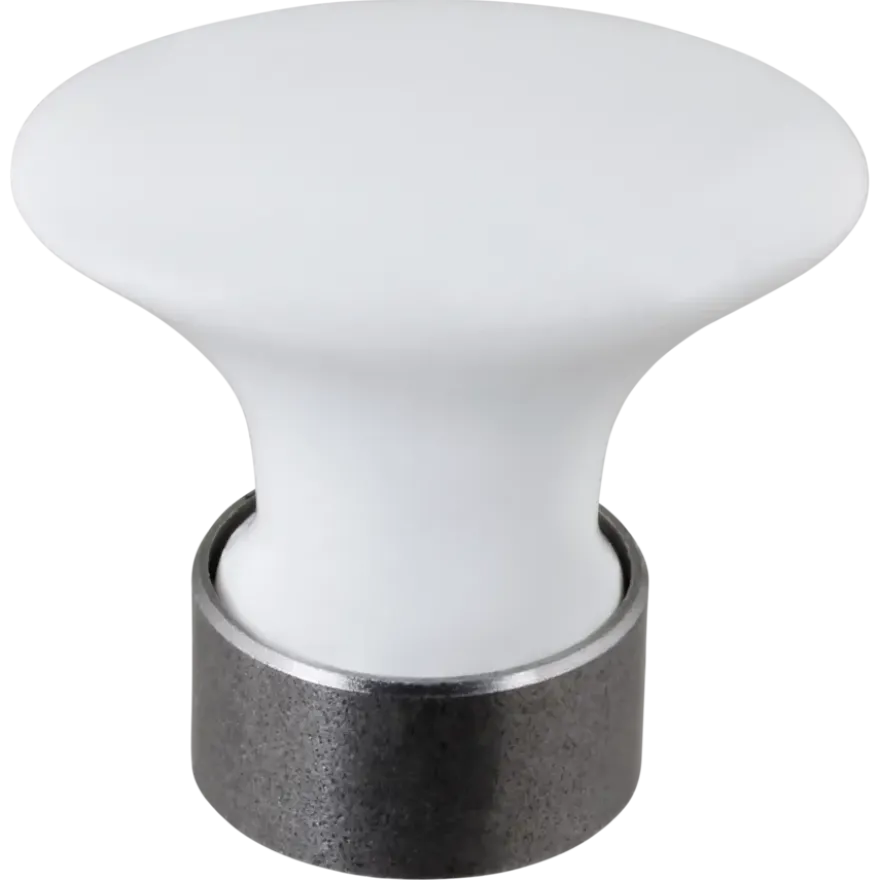 Knop Ovaal wit 32mm