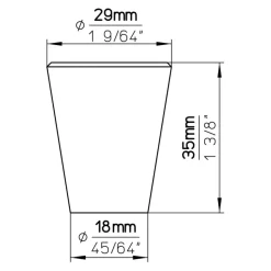 Knop Phoebe rvs 29mm