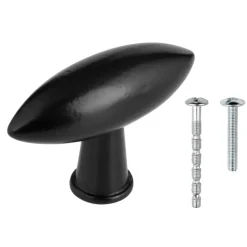 Knop Senna zwart 55mm