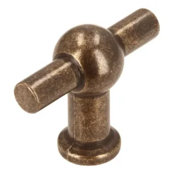 Knop Thea messing antiek 50mm