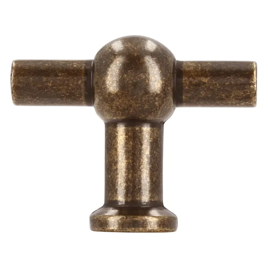Knop Thea messing antiek 50mm